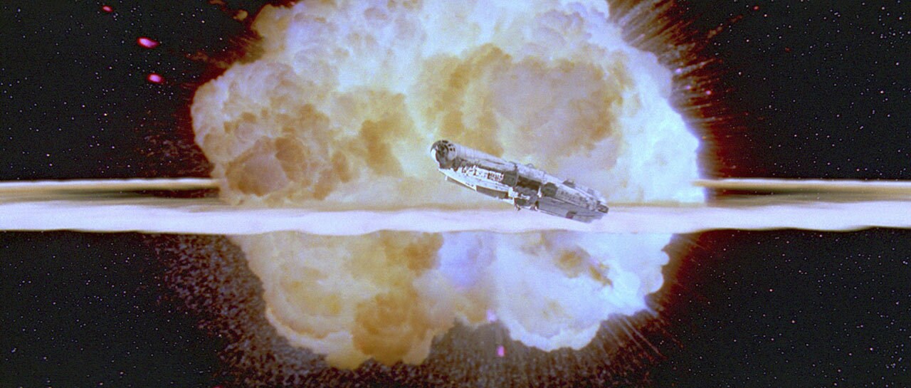 Return of the Jedi: Millennium Falcon Death Star explosion
