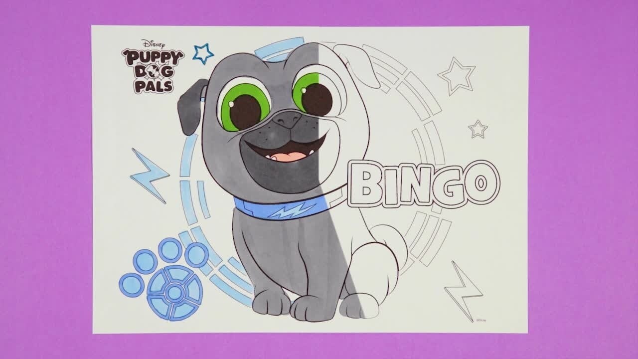 Puppy Dog Pals - Bingo | Disney Junior Colouring Club