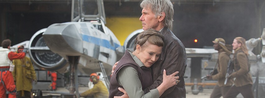 The Force Awakens - Leia and Han Hugging