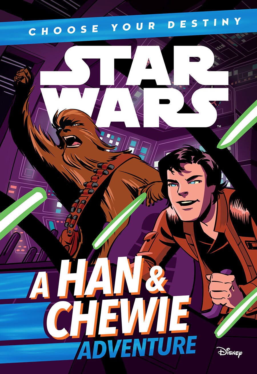 Choose Your Destiny: A Han & Chewie Adventure comic book cover art. It features Han and Chewbacca in the Millennium Falcon cockpit.