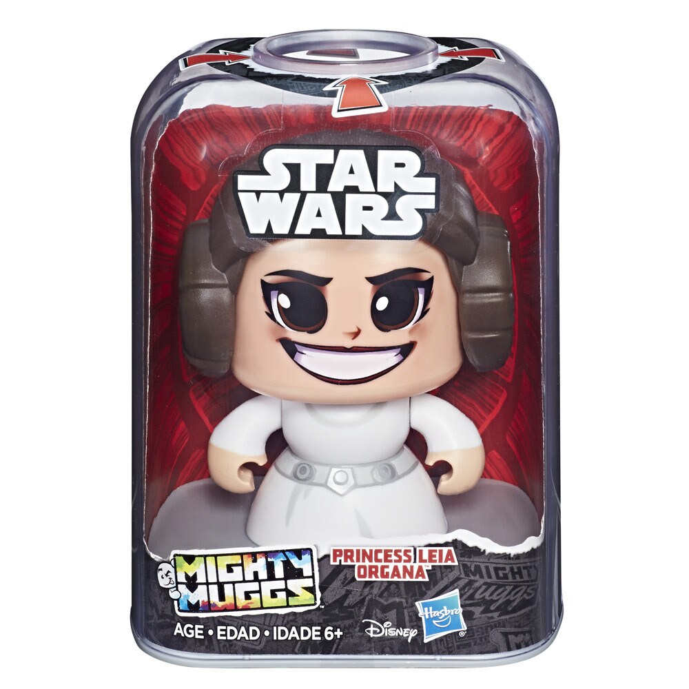 A Princess Leia Mighty Muggs collectible figure in its packaging.