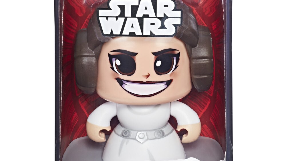A Princess Leia Mighty Muggs collectible figure in its packaging.