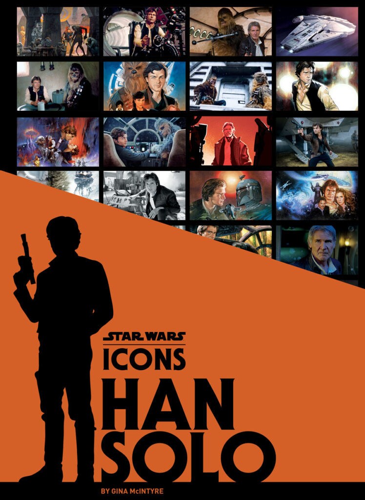 The cover of Star Wars Icons: Han Solo, featuring several images of Han.