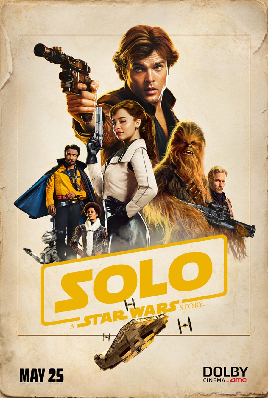 The movie poster for Solo: A Star Wars Story.