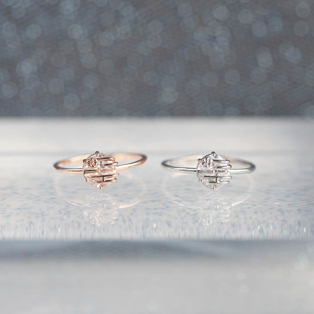 Star Wars X Girls Crew Collection - Death Star rings in rose gold and silver