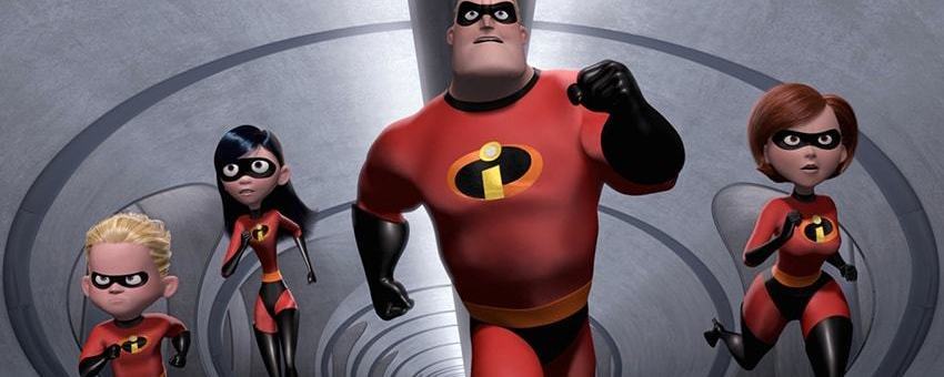 The Incredibles run down a tunnel.