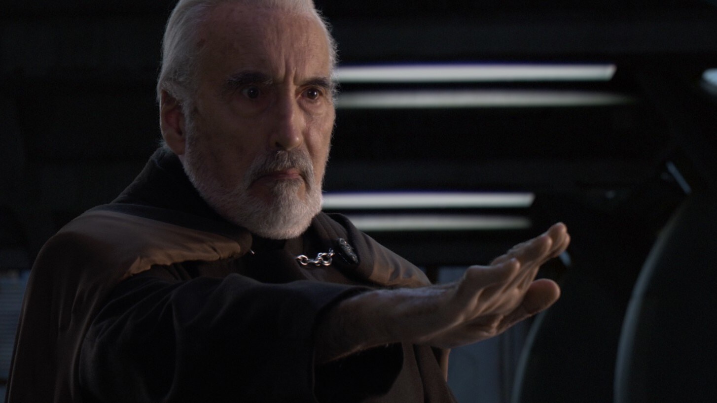 Christopher Lee as Count Dooku in Revenge of the Sith