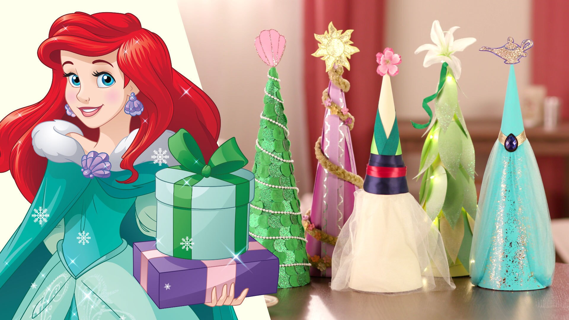 Disney Princess Holiday Trees | Disney DIY by Disney Family