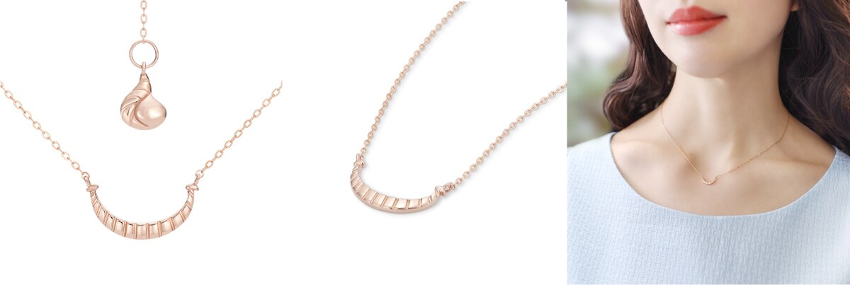 チェシャ猫モチーフネックレス／K18 ピンクゴールド