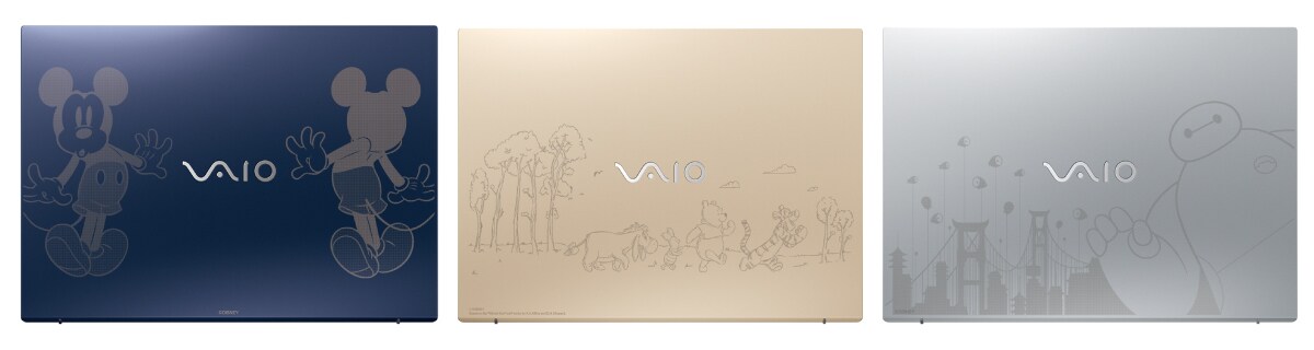 ディズニーキャラクターが天板にレーザー刻印されたモデル