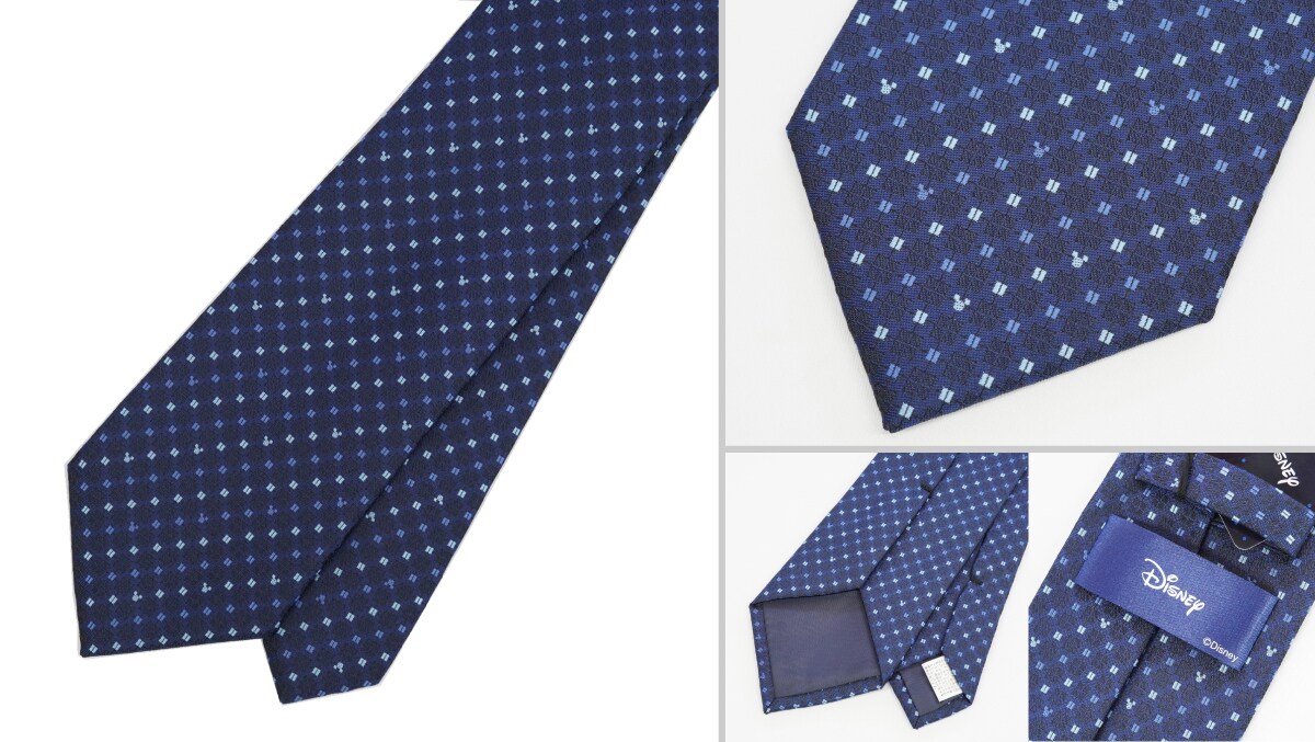 ディズニー／ネクタイ 　(ミツマルシルエット　マイクロ小紋柄)
