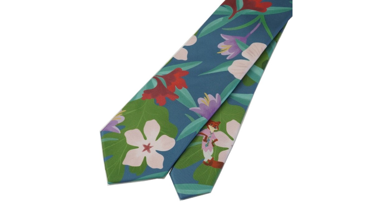 DISNEY　ディズニー　ネクタイ　ズートピア・ニック柄