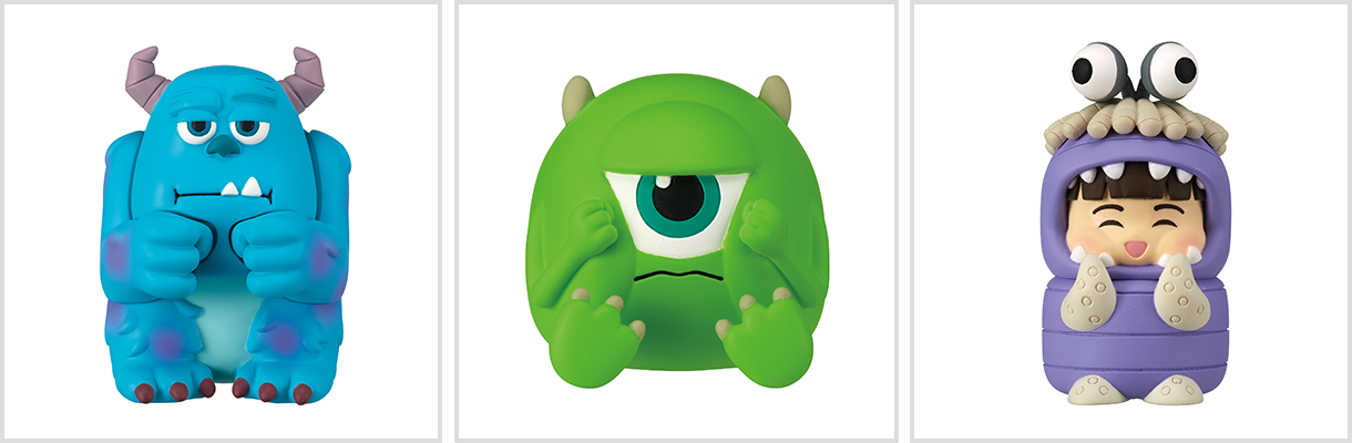 タカラトミーアーツ カプセルトイ はさまるんFig. モンスターズ・インク サリー、マイク、ブー
