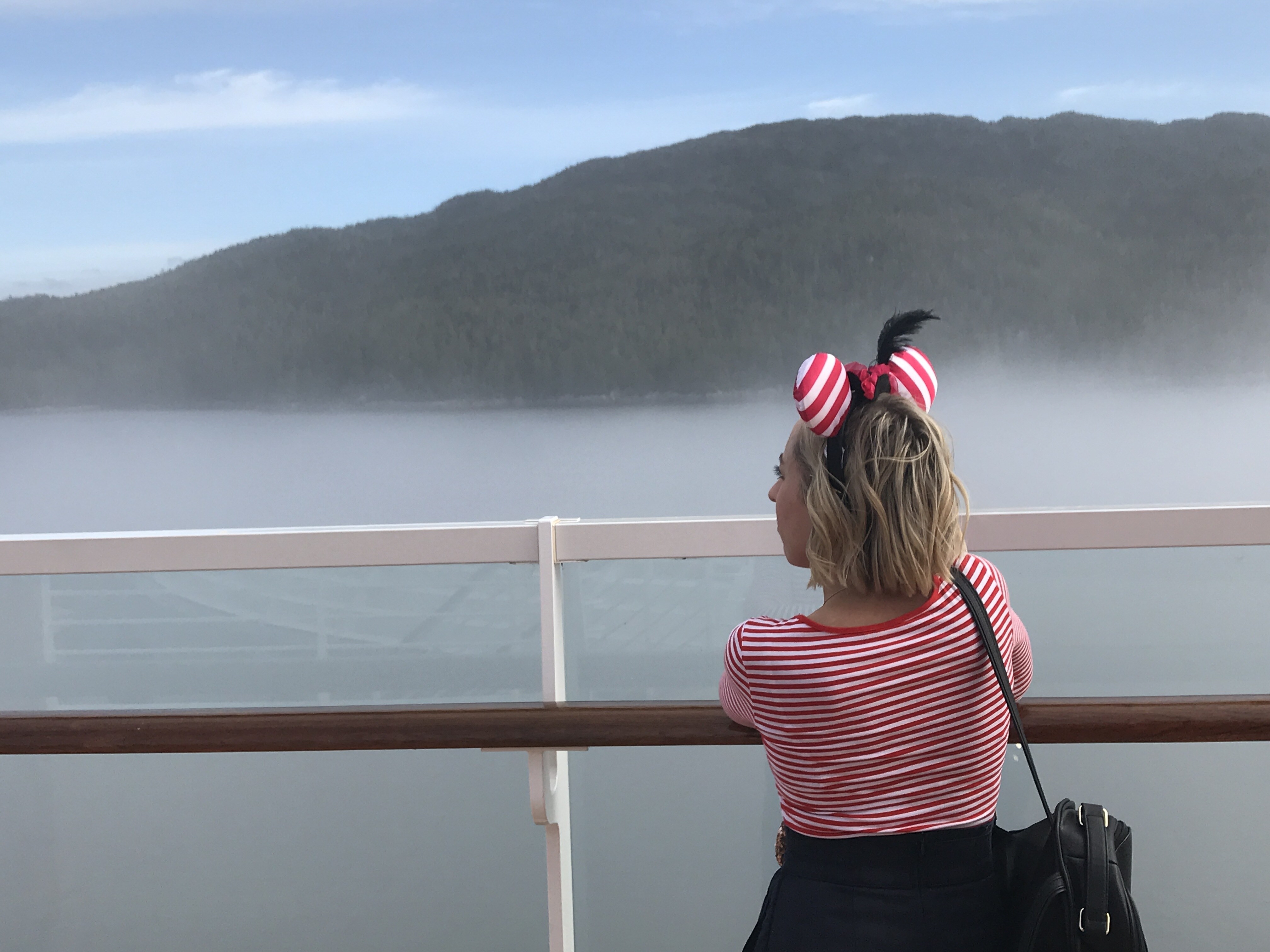 View of Ocean and Land from the Disney Wonder with Oh My Disney Host Michelle Lema