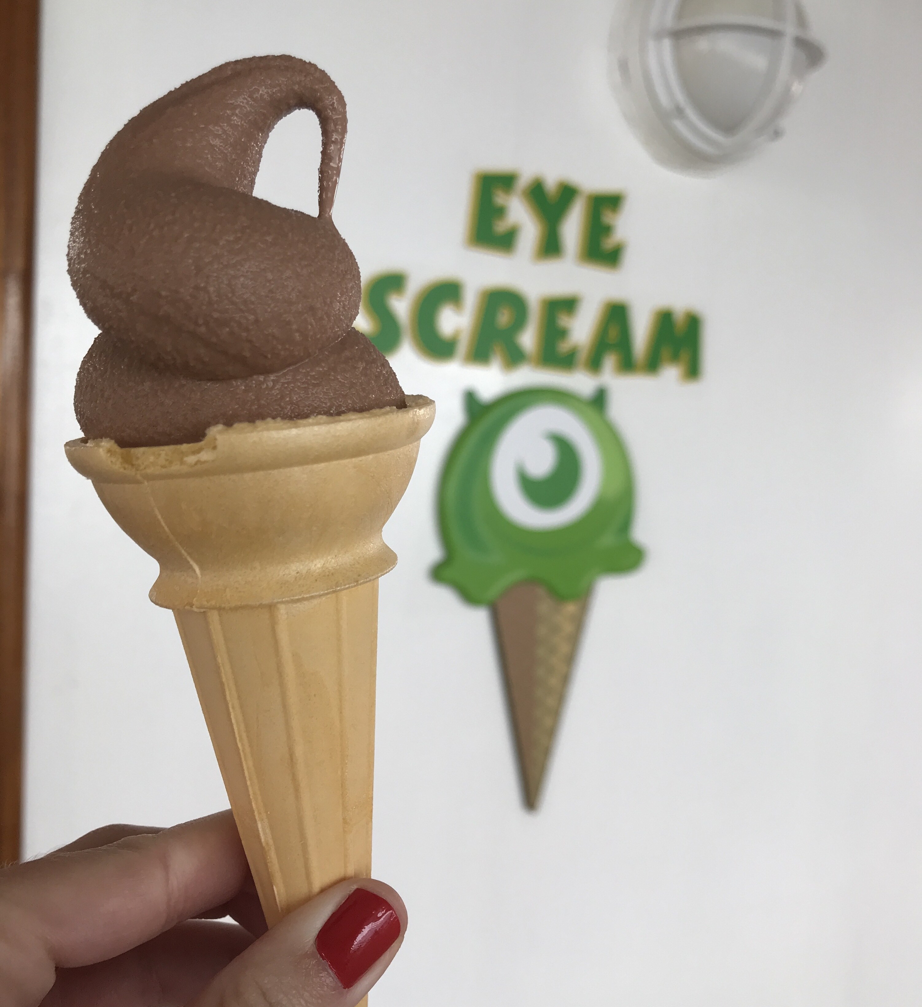 Ice cream cone from Eye Scream on the Disney Wonder