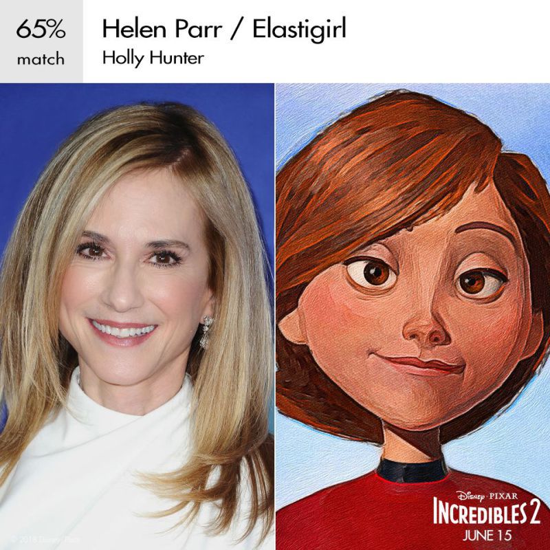 holly hunter as Elastigirl