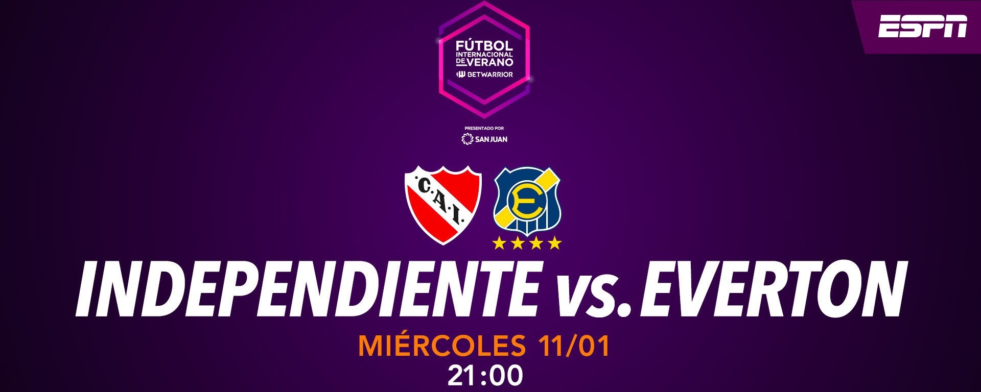 Independiente vs. Everton online dónde ver en vivo el Fútbol Internacional de Verano Star Independiente vs. Everton online dónde ver en vivo el Fútbol Internacional de Verano Star