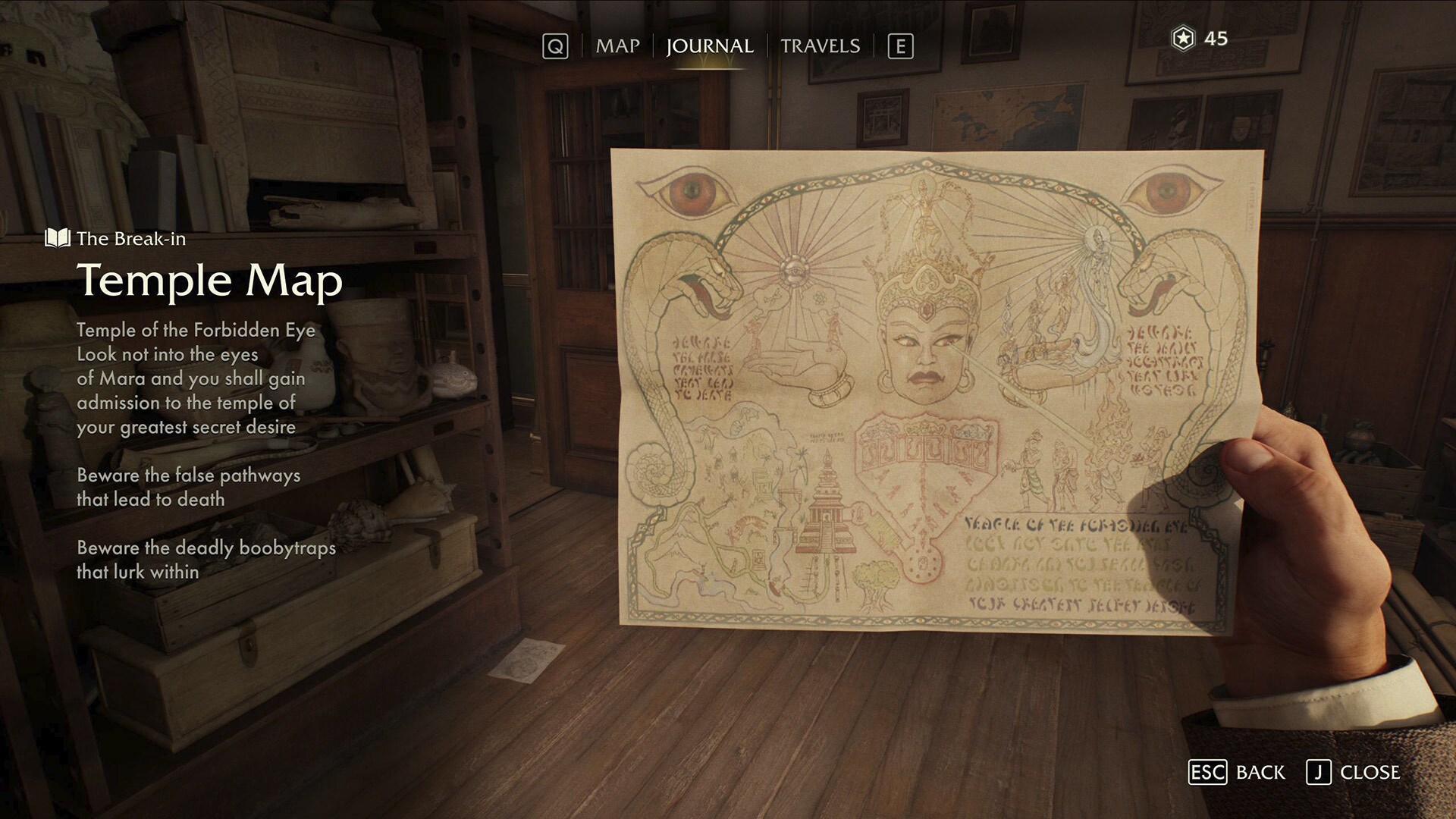 A map of the Temple of the Forbidden Eye in Indiana Jones and the Great Circle.