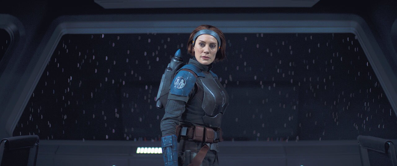 Katee Sackhoff as Bo-Katan Kryze in The Mandalorian.