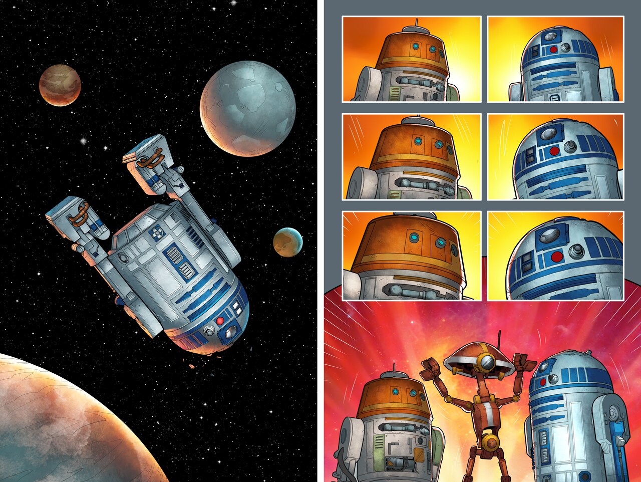 Star Wars: Dark Droids: D-Squad #1 page 1 and 2