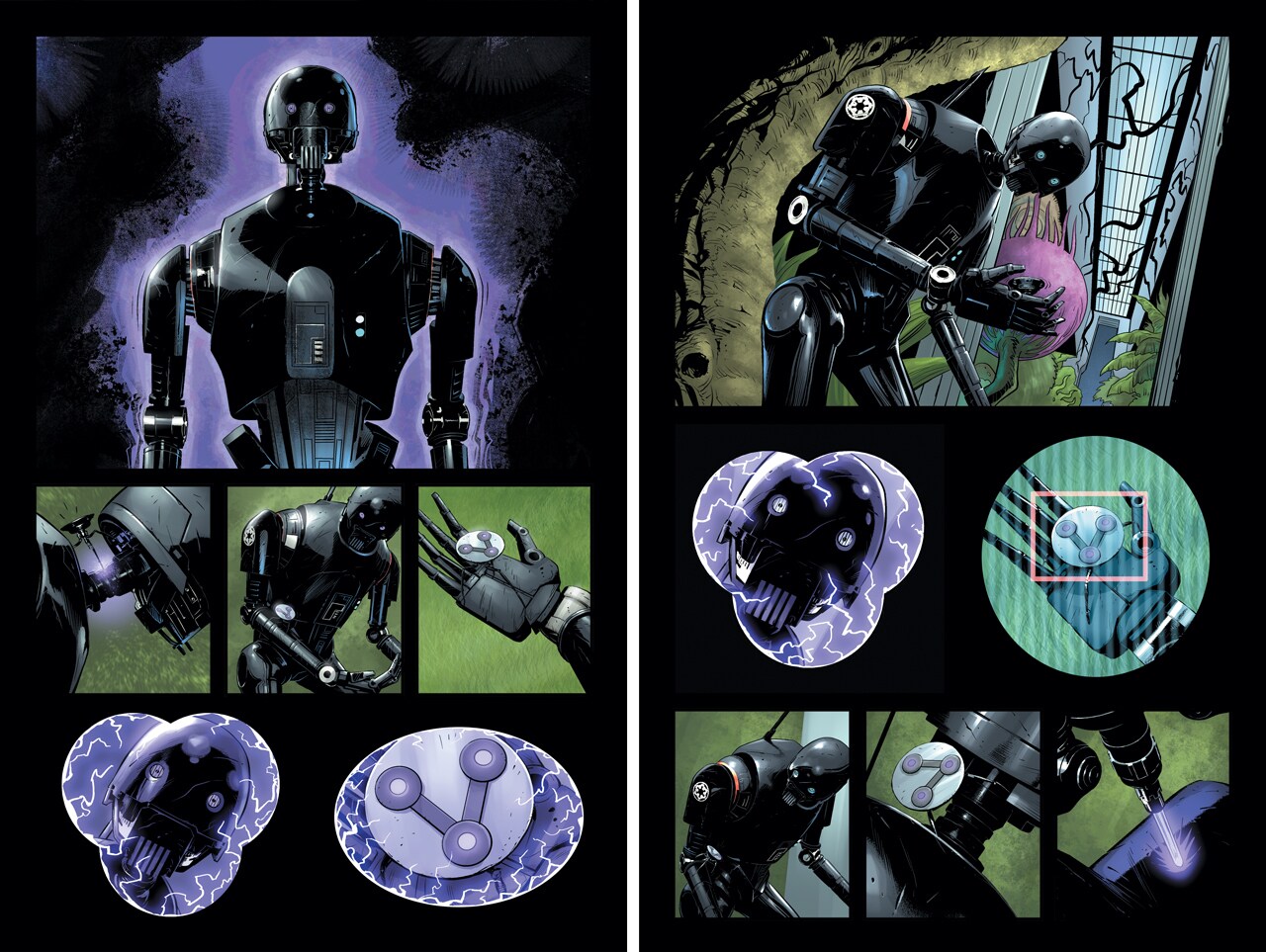 Star Wars: Dark Droids #1 page 1 and 2