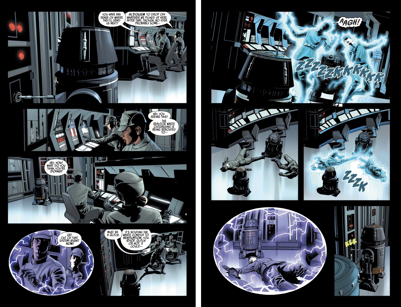 Star Wars: Dark Droids page 5 and 6
