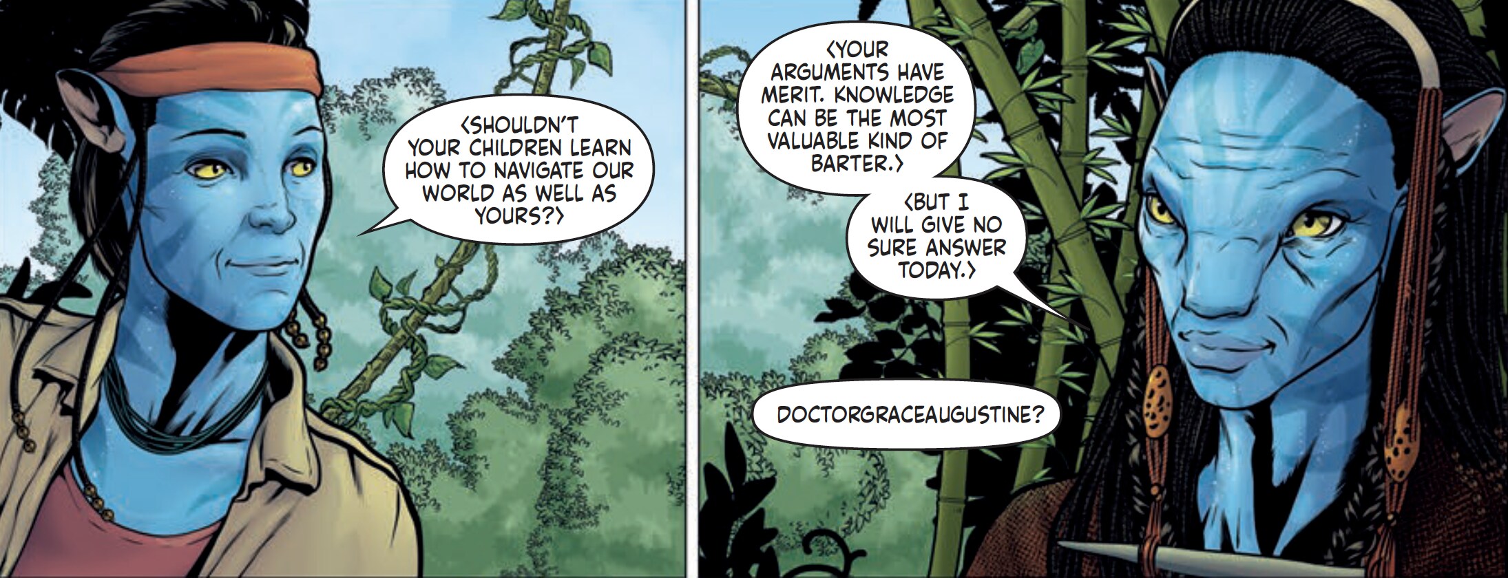 Comic book renditions of Na'vi.