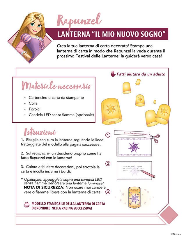 Istruzioni per creare una lanterna di carta decorata.
