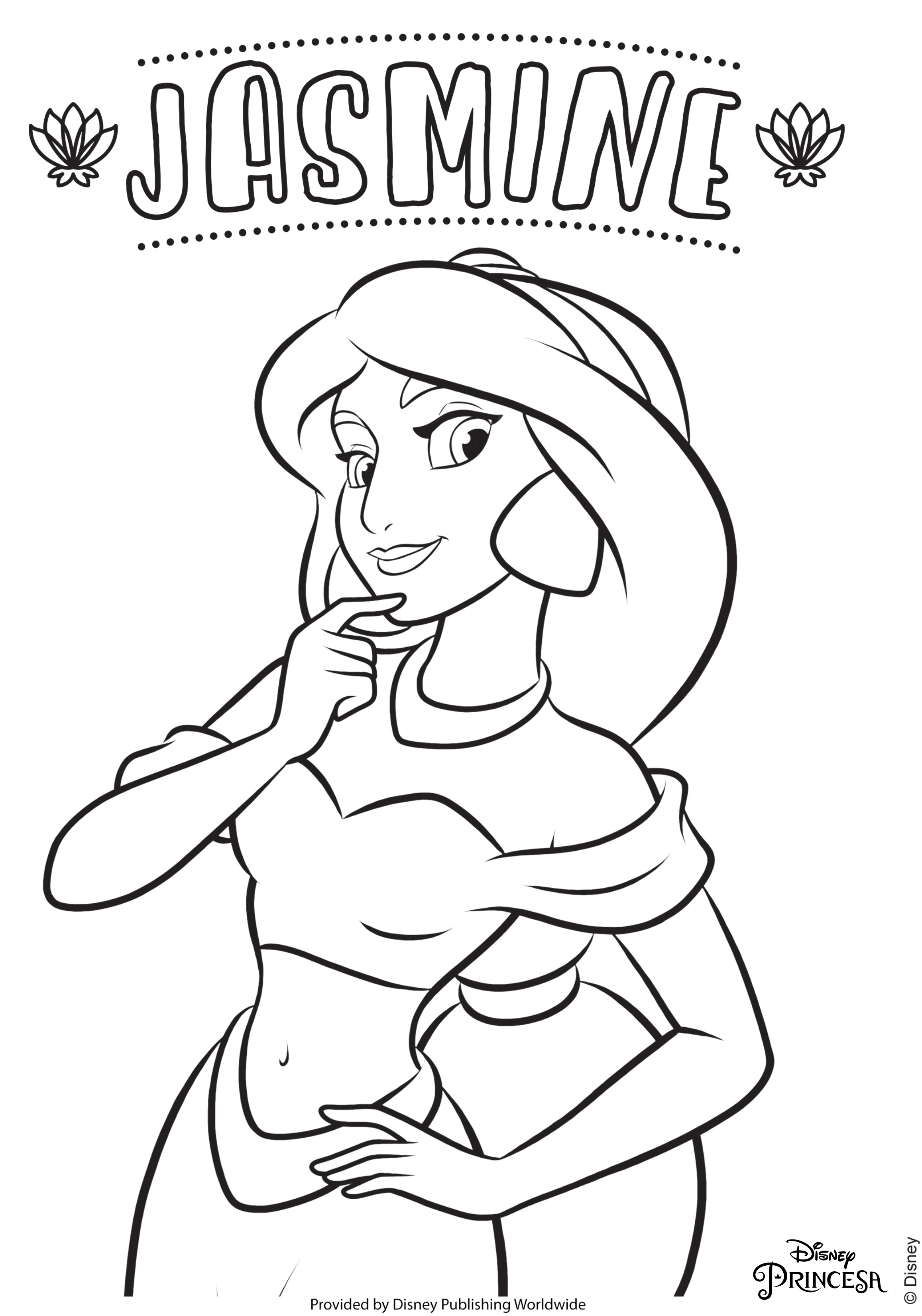 Desenhos de Princesas da Disney para Colorir e Imprimir