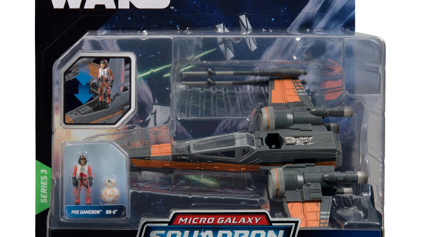 Micro Galaxy Squadron Poe Dameron T-70 X-Wing