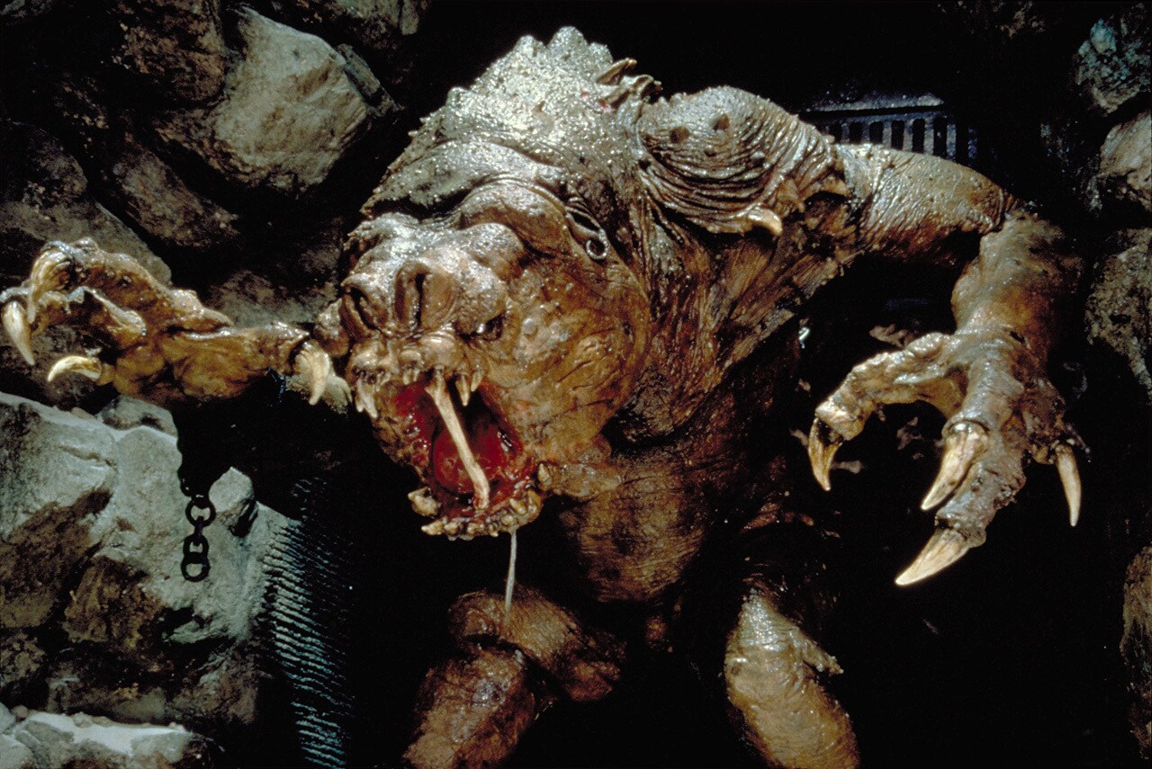 The rancor from Return of the Jedi