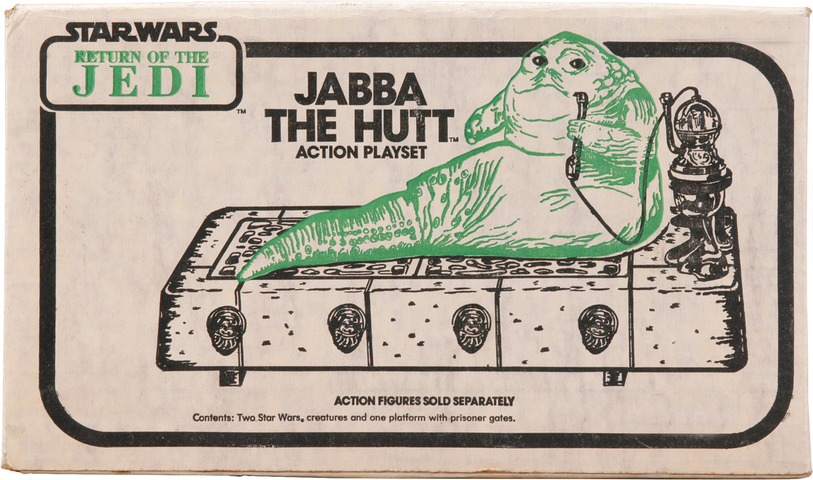 Vintage Jabba the Hutt Action Playset packaging