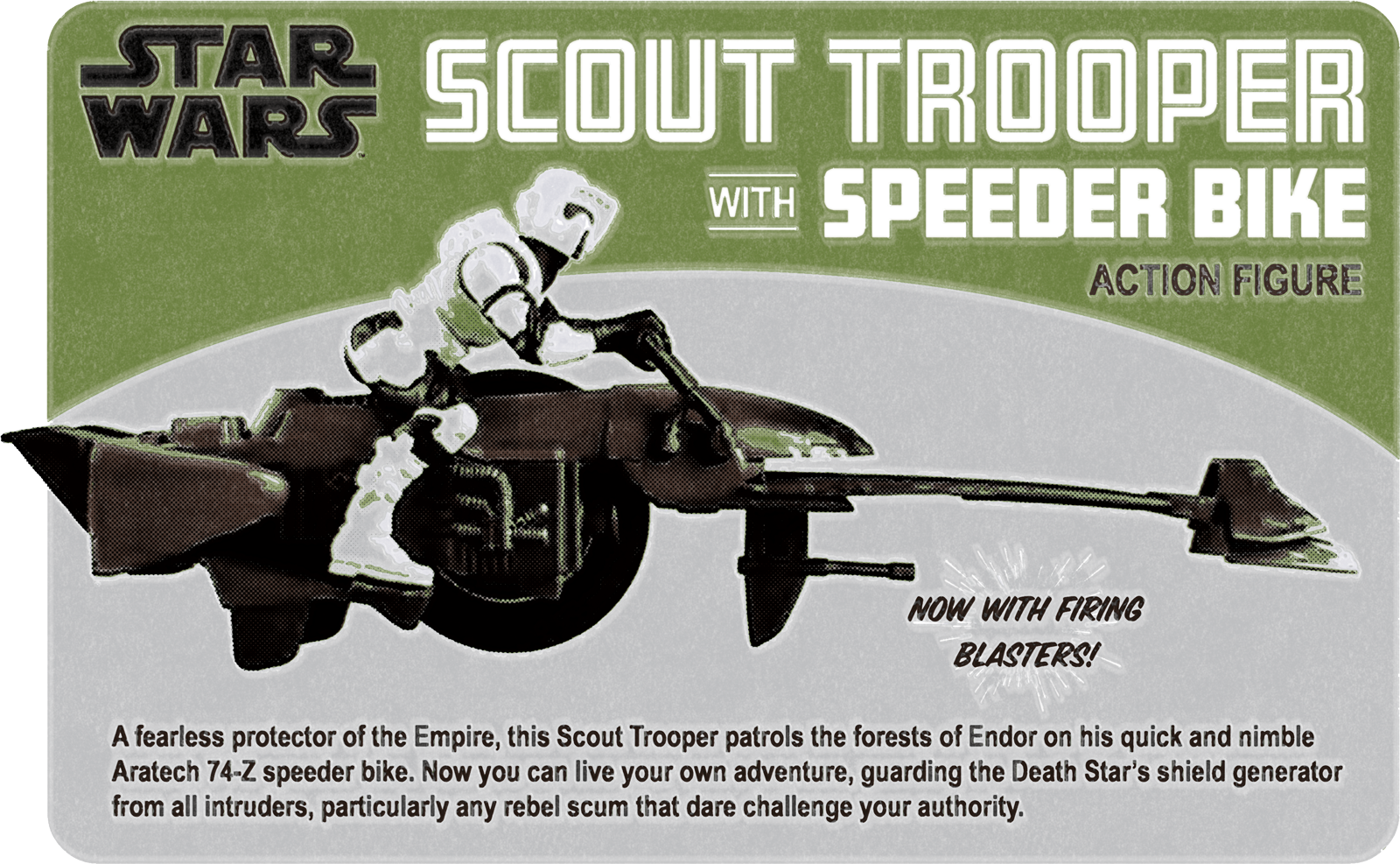 Vintage Scout Trooper with Speederbike packaging