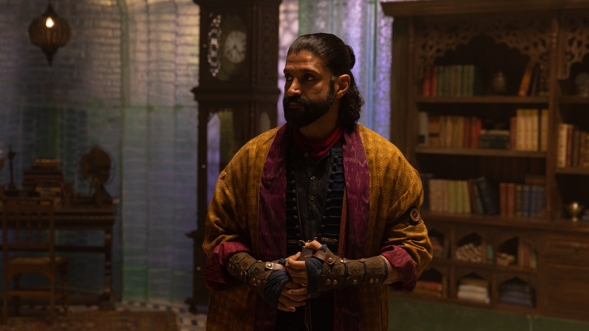 Farhan Akhtar as Waleed in Marvel Studios' MS. MARVEL, exclusively on Disney+. Photo by Patrick Brown. ©Marvel Studios 2022. All Rights Reserved.