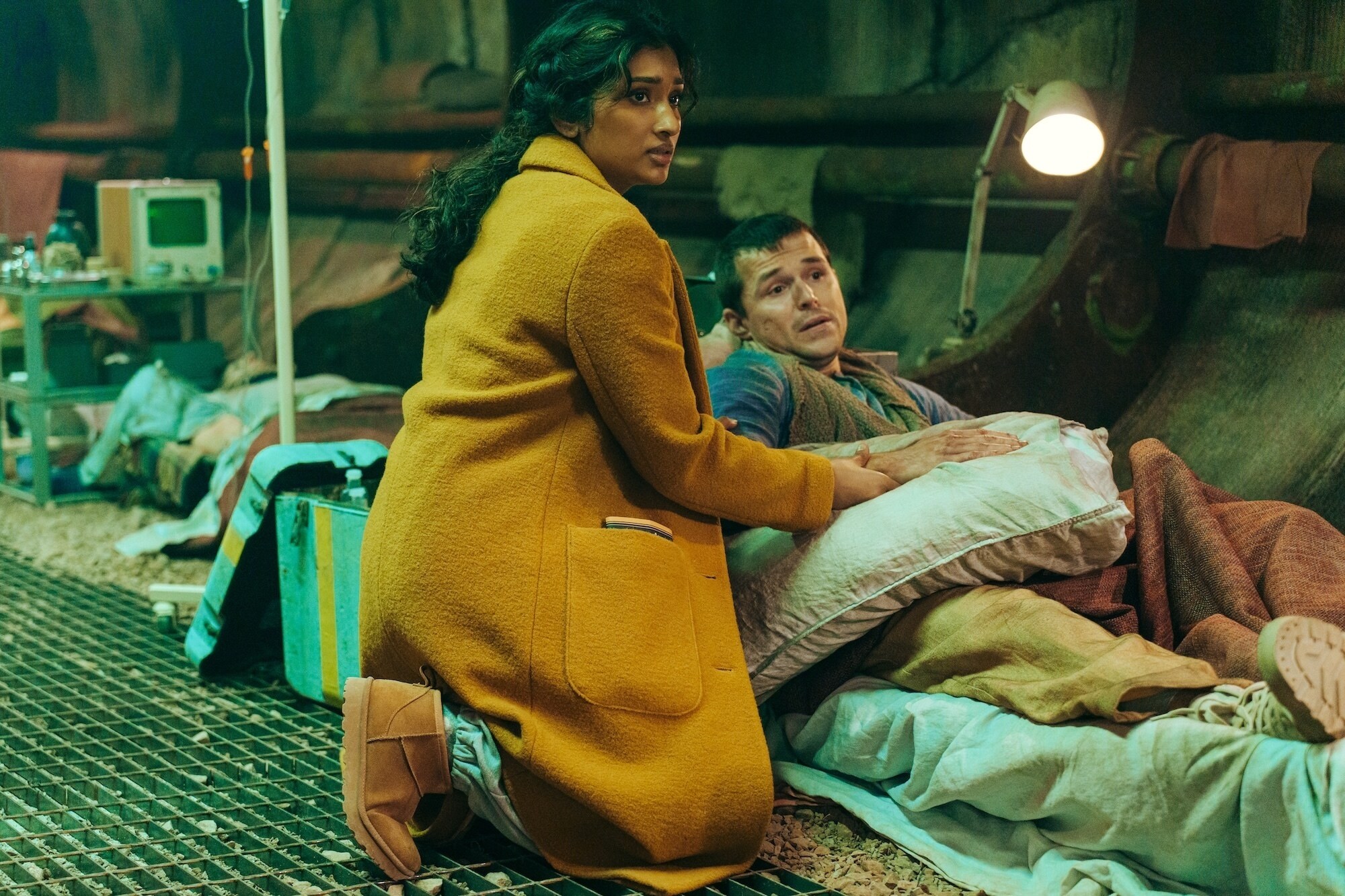 Picture Shows: Scoley (Caleb Hughes) Belinda Chandra (Varada Sethu) James Pardon/BBC Studios/Disney/Bad Wolf