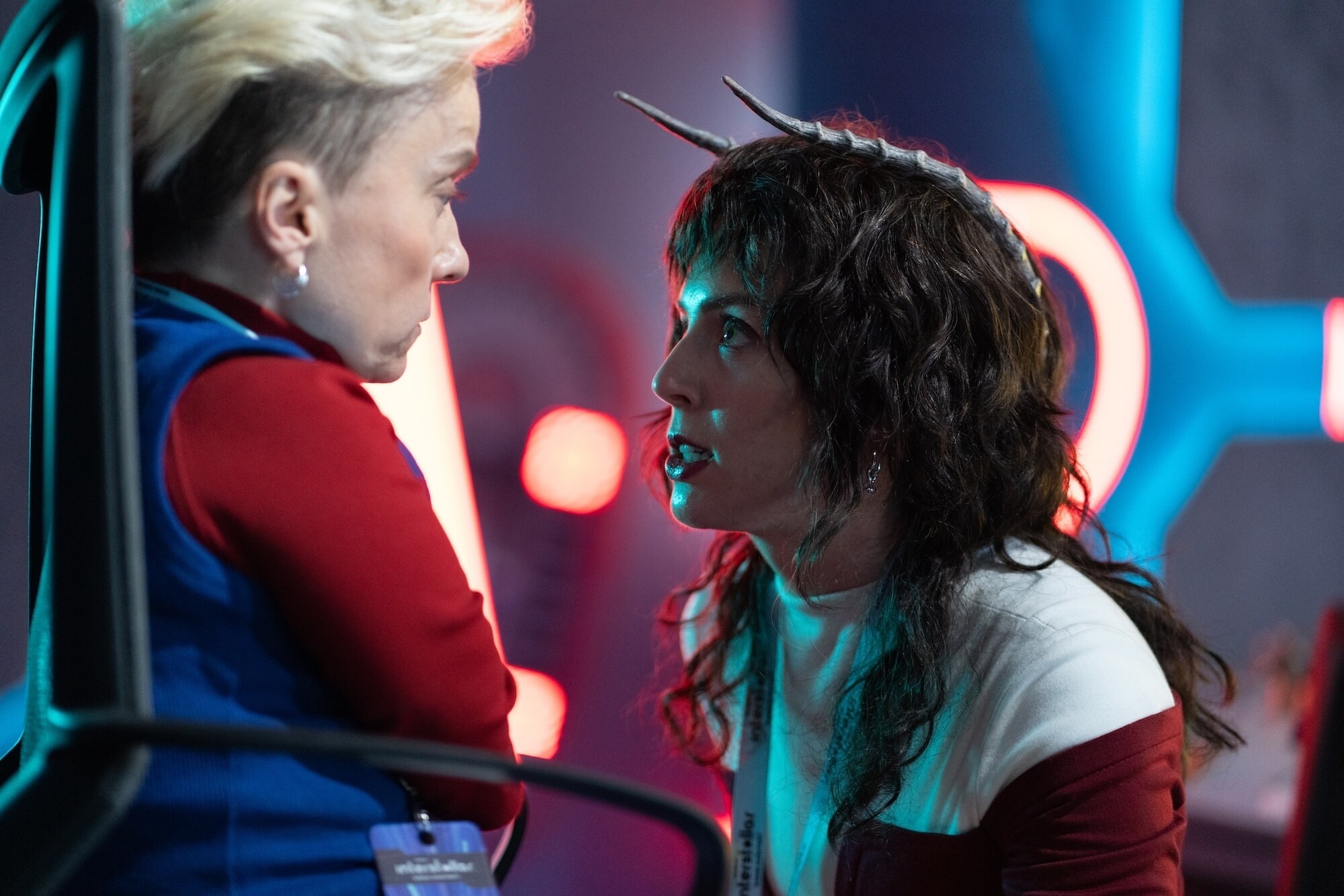 Picture Shows: Nina (Kiruna Stamell) Wynn (Iona Anderson) James Pardon/BBC Studios/Disney/Bad Wolf