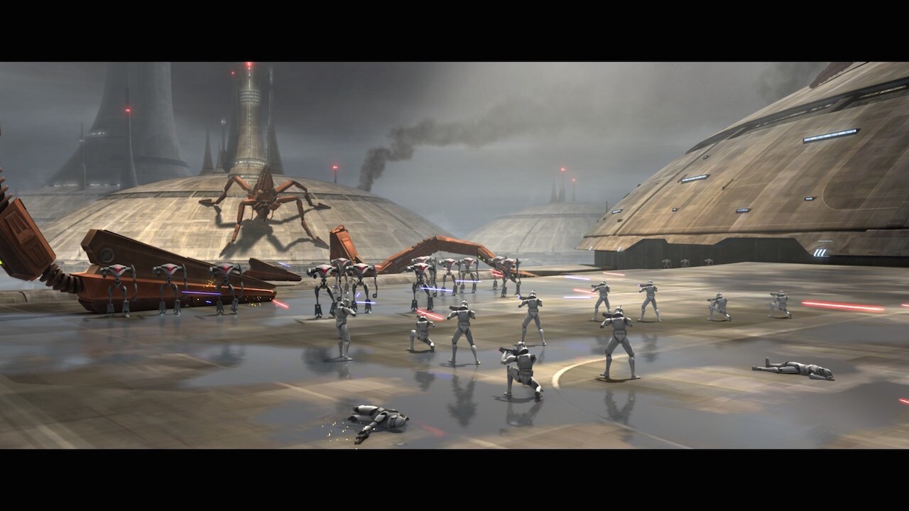 Asajj Ventress had infiltrated Kamino and took command of the surface attack, assaulting Tipoca C...
