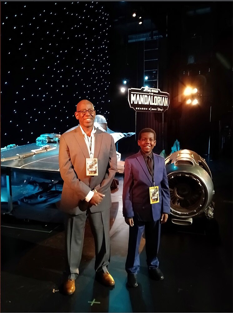 Keith and Kerwin at the launch event for The Mandalorian Season 3.