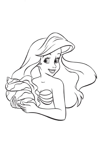 coloriage ariel la petite sirene