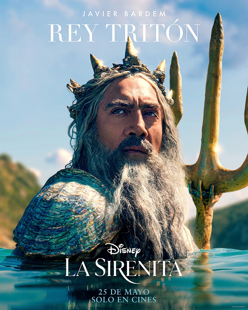 'La Sirenita' conoce al Rey Tritón, el padre de Ariel interpretado por