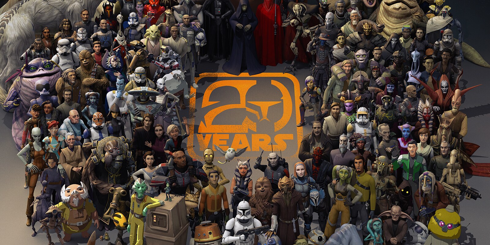 スターウォーズ LUCASFILM ANIMATION 20周年記念ポスター Who's Who in the Lucasfilm Animation Poster | StarWars.com