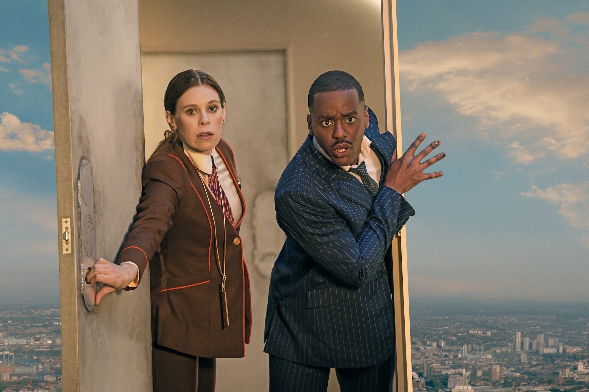 Picture Shows: Anita (Steph De Whalley) The Doctor (Ncuti Gatwa)  Lara Cornell/BBC Studios/Bad Wolf