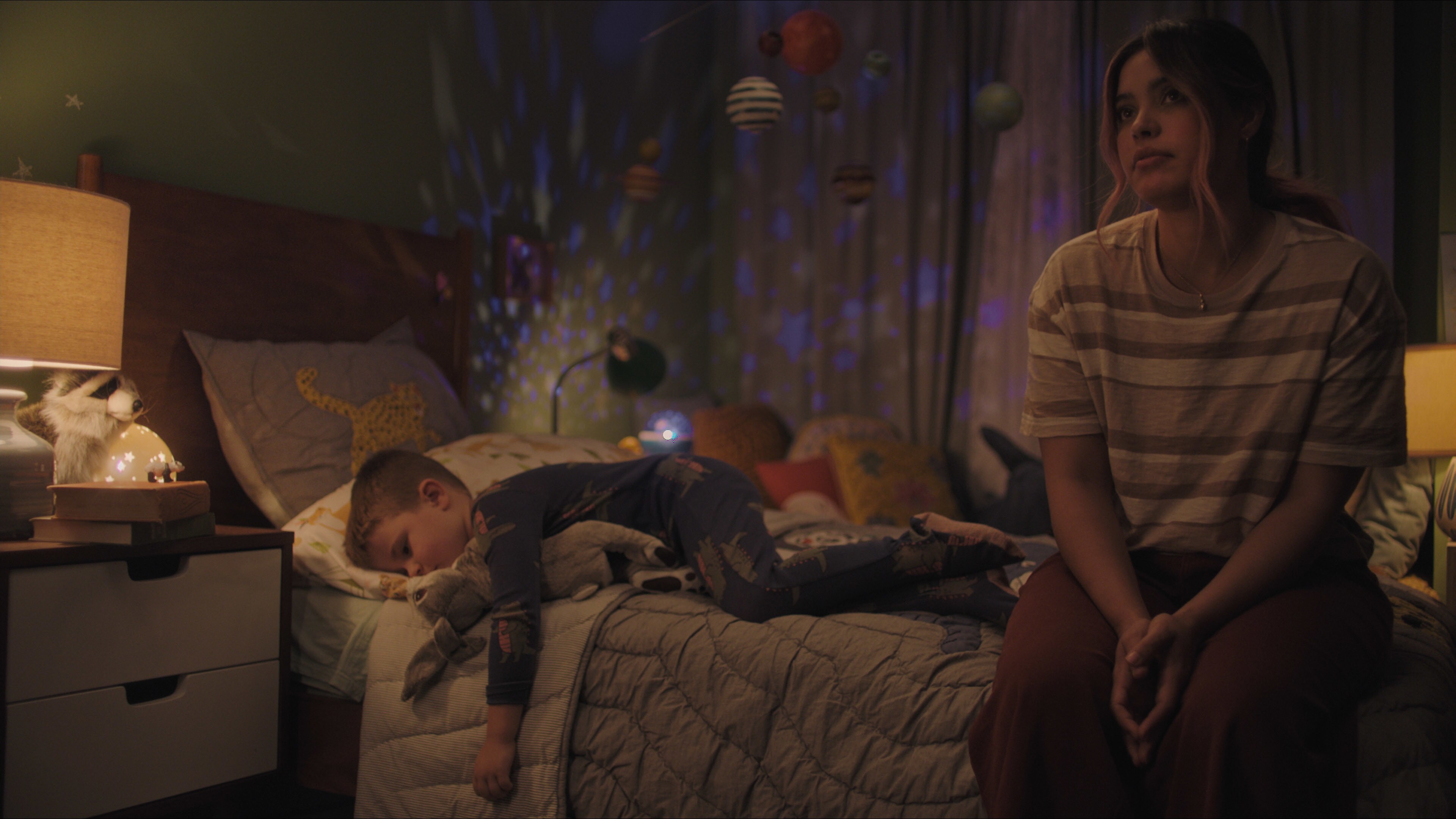 (L-R): Dash Mccloud as Noah and Otmara Marrero as Avalon in Disney’s “LAUNCHPAD” Season One short, “LET’S BE TIGERS,” Written and Directed by Stefanie Abel Horowitz. Photo courtesy of Disney. © 2021 Disney Enterprises, Inc. All Rights Reserved.