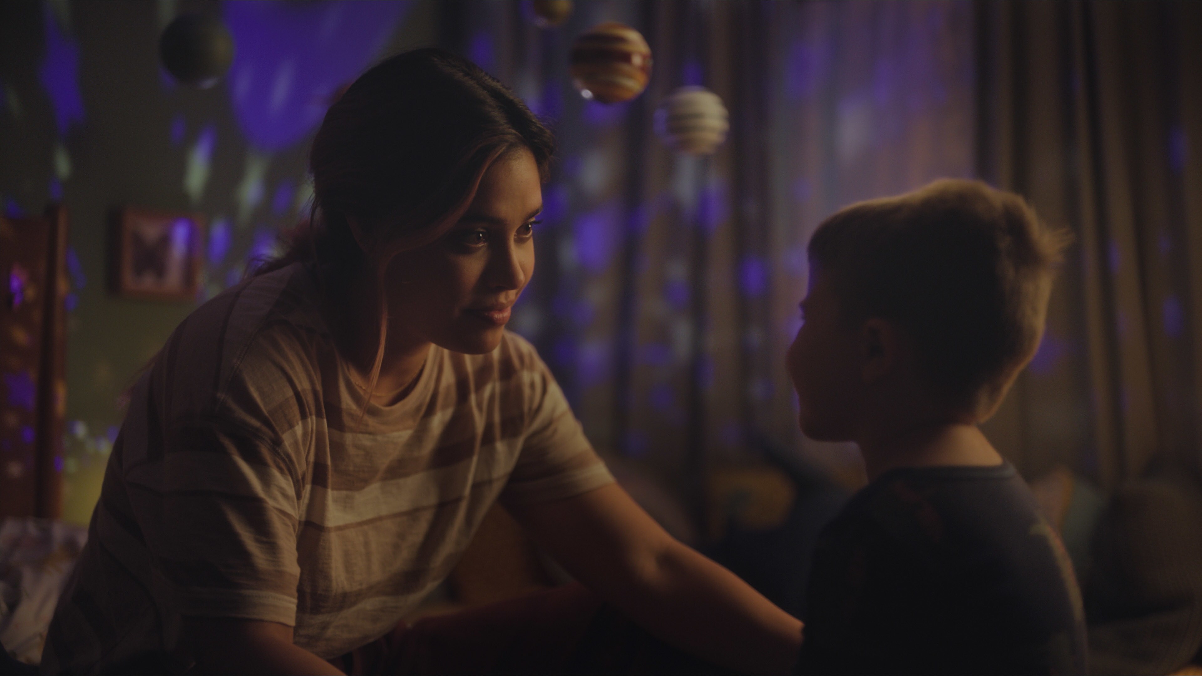 (L-R): Otmara Marrero as Avalon and Dash Mccloud as Noah in Disney’s “LAUNCHPAD” Season One short, “LET’S BE TIGERS,” Written and Directed by Stefanie Abel Horowitz. Photo courtesy of Disney. © 2021 Disney Enterprises, Inc. All Rights Reserved.