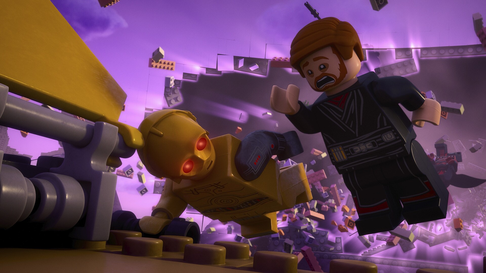 Obi-Wan Kenobi’s says “Goodbye there!” in LEGO Star Wars: Rebuild the Galaxy - Pieces of the Past.