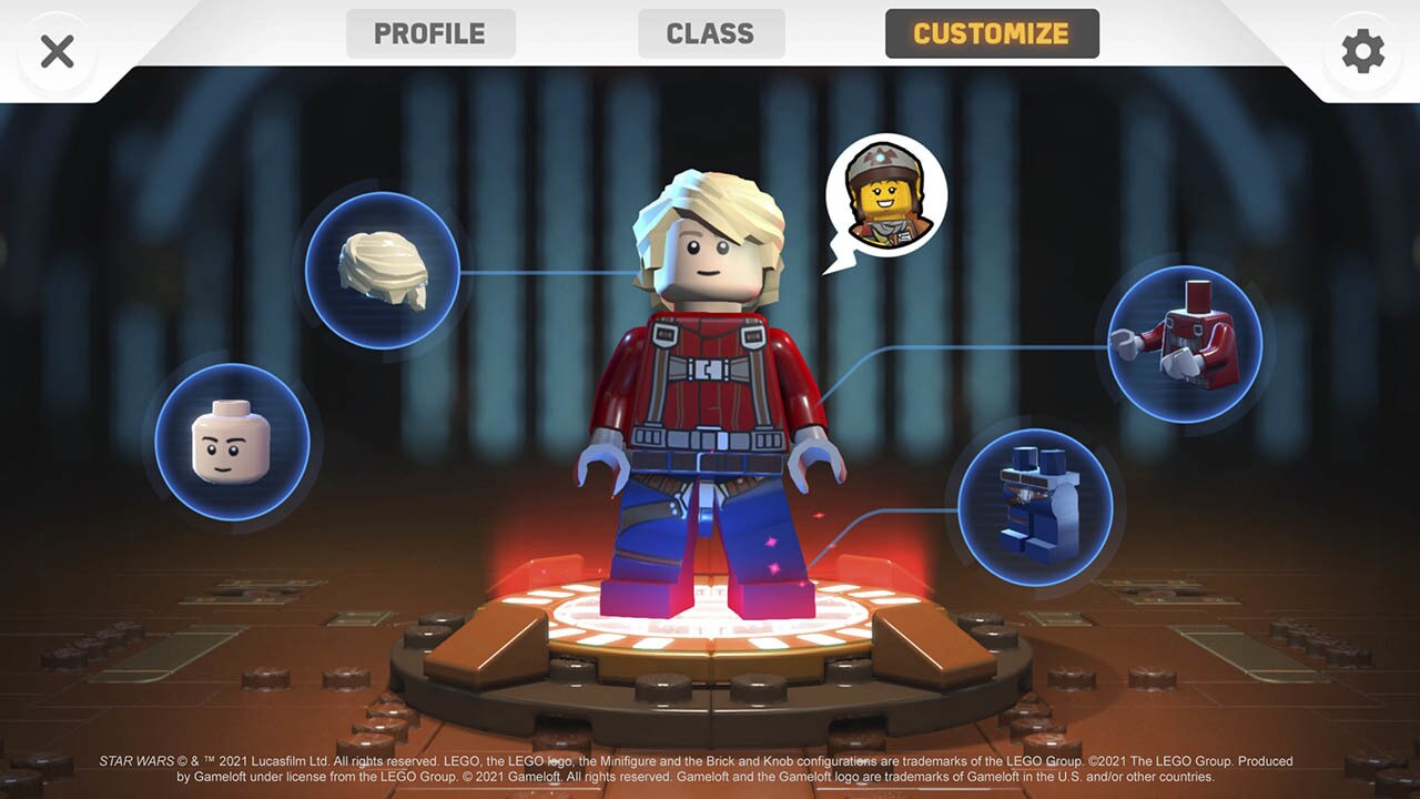 Customize characters in LEGO Star Wars: Castaways 