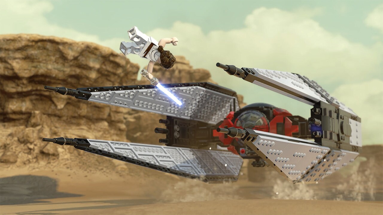 Rey in LEGO Star Wars: The Skywalker Saga.
