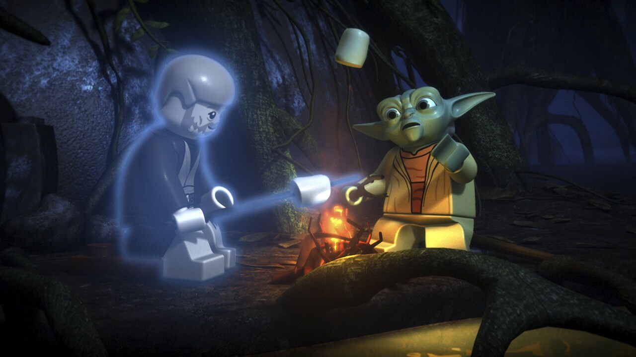 Obi-Wan Kenobi and Yoda in LEGO Star Wars: The Yoda Chronicles (2013).