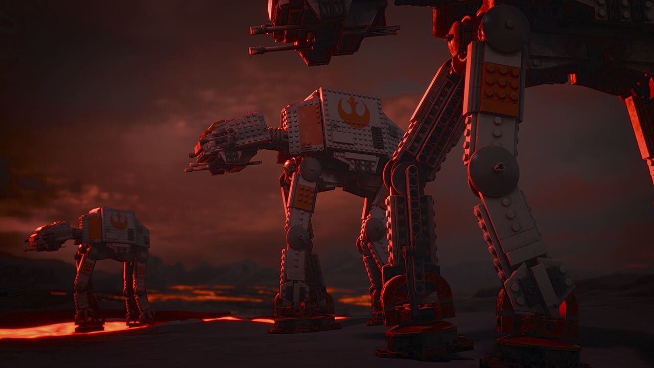 Rebel AT-AT walkers in LEGO Star Wars: Rebuild the Galaxy