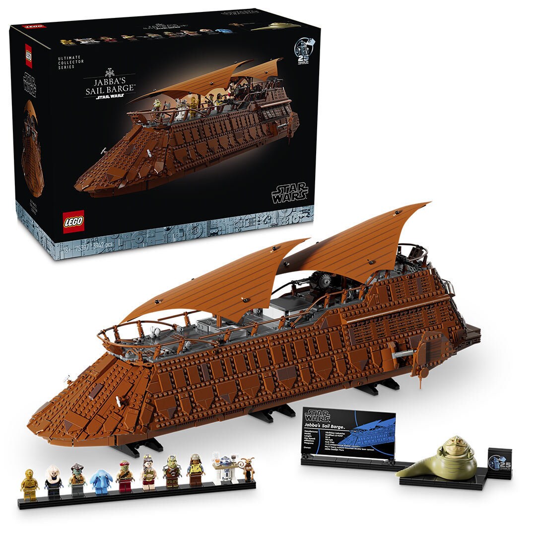 LEGO Star Wars Jabba’s Sail Barge Ultimate Collector Series Edition box and bricks